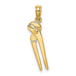 Load image into Gallery viewer, 14K Yellow Gold 3-D Moveable LOCKING WRENCH Charm Pendant
