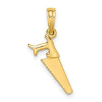 Load image into Gallery viewer, 14K Yellow Gold 3-D SAW Charm Pendant
