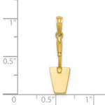 Load image into Gallery viewer, 14K Yellow Gold 3-D Tool Trowel Spatula Charm Pendant
