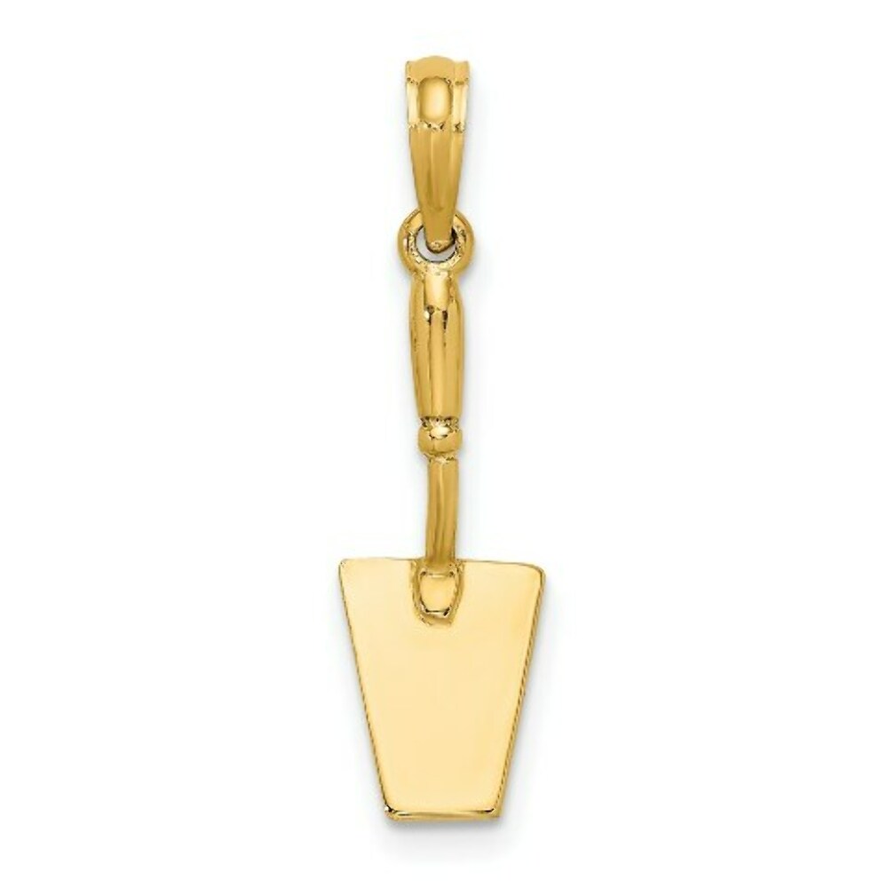 14K Yellow Gold 3-D Tool Trowel Spatula Charm Pendant