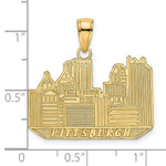 Load image into Gallery viewer, 14K Yellow Gold PITTSBURGH SKYLINE Charm Pendant

