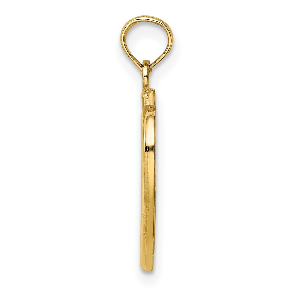 14K Yellow Gold SM CELTIC KNOT HEART Charm Pendant