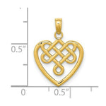 Load image into Gallery viewer, 14K Yellow Gold SM CELTIC KNOT HEART Charm Pendant
