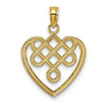 Load image into Gallery viewer, 14K Yellow Gold SM CELTIC KNOT HEART Charm Pendant
