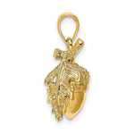 Load image into Gallery viewer, 14K Yellow Gold 3-D ACORN With SINGLE LEAF
