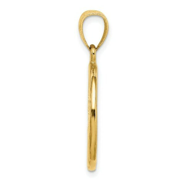 14K Yellow Gold 3-D WASHINGTON D.C. Skyline In Frame Charm Pendant