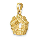 Load image into Gallery viewer, 14K Yellow Gold 3-D WASHINGTON D.C. PENTAGON OVERVIEW Charm Pendant
