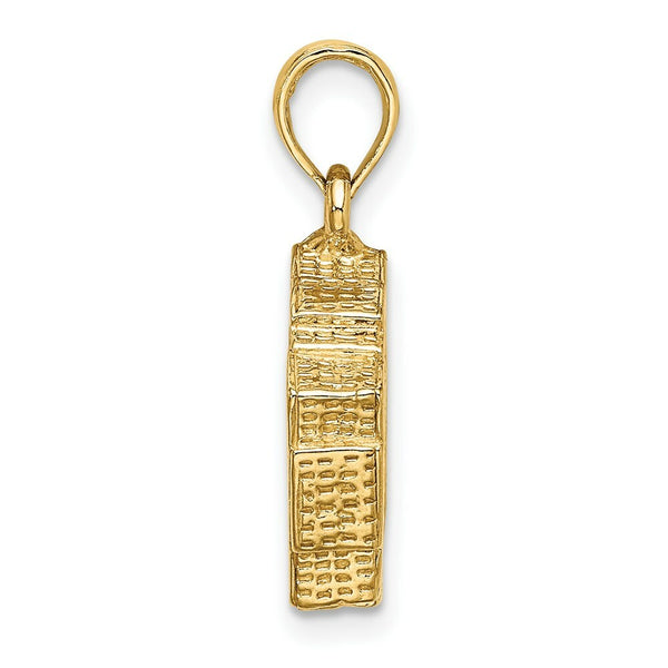 14K Yellow Gold 3-D WASHINGTON D.C. PENTAGON OVERVIEW Charm Pendant