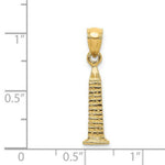 Load image into Gallery viewer, 14K Yellow Gold 3-D WASHINGTON D.C. Monument Charm Pendant
