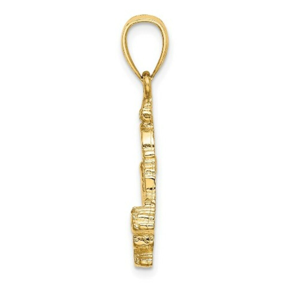 14K Yellow Gold WASHINGTON D.C. Capital BLDG Profile Charm Pendant