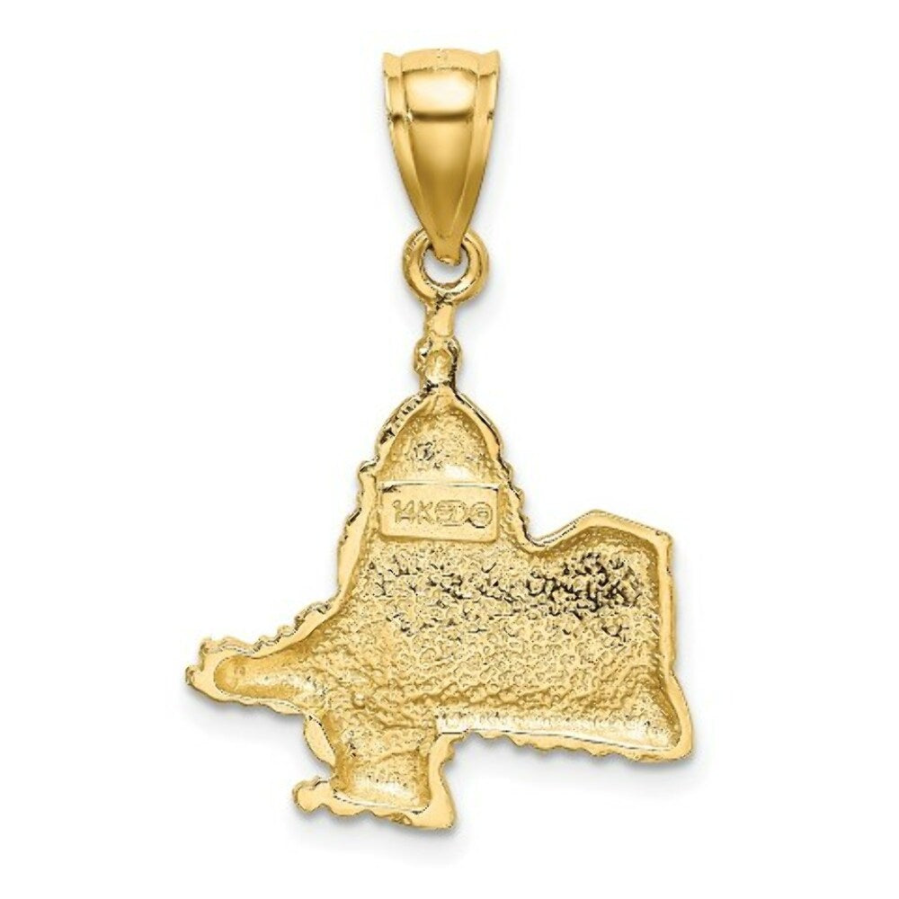 14K Yellow Gold WASHINGTON D.C. Capital BLDG Profile Charm Pendant