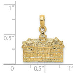 Load image into Gallery viewer, 14K Yellow Gold 3-D Court House WILLIAMSBURG, VA Charm Pendant
