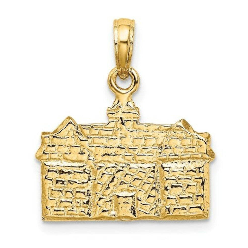 14K Yellow Gold 3-D Court House WILLIAMSBURG, VA Charm Pendant