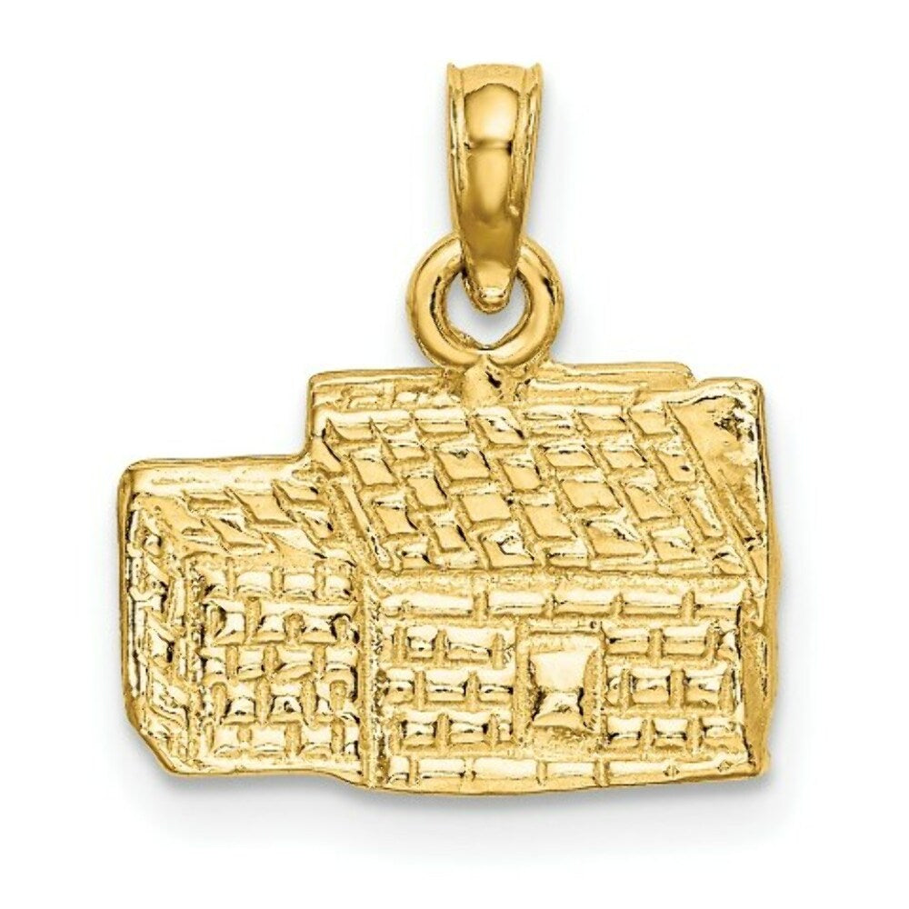 14K Yellow Gold 3-D Kings Arms Tavern Williamsburg Virginia VA Charm Pendant