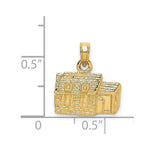 Load image into Gallery viewer, 14K Yellow Gold 3-D Kings Arms Tavern Williamsburg Virginia VA Charm Pendant
