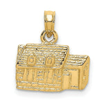 Load image into Gallery viewer, 14K Yellow Gold 3-D Kings Arms Tavern Williamsburg Virginia VA Charm Pendant
