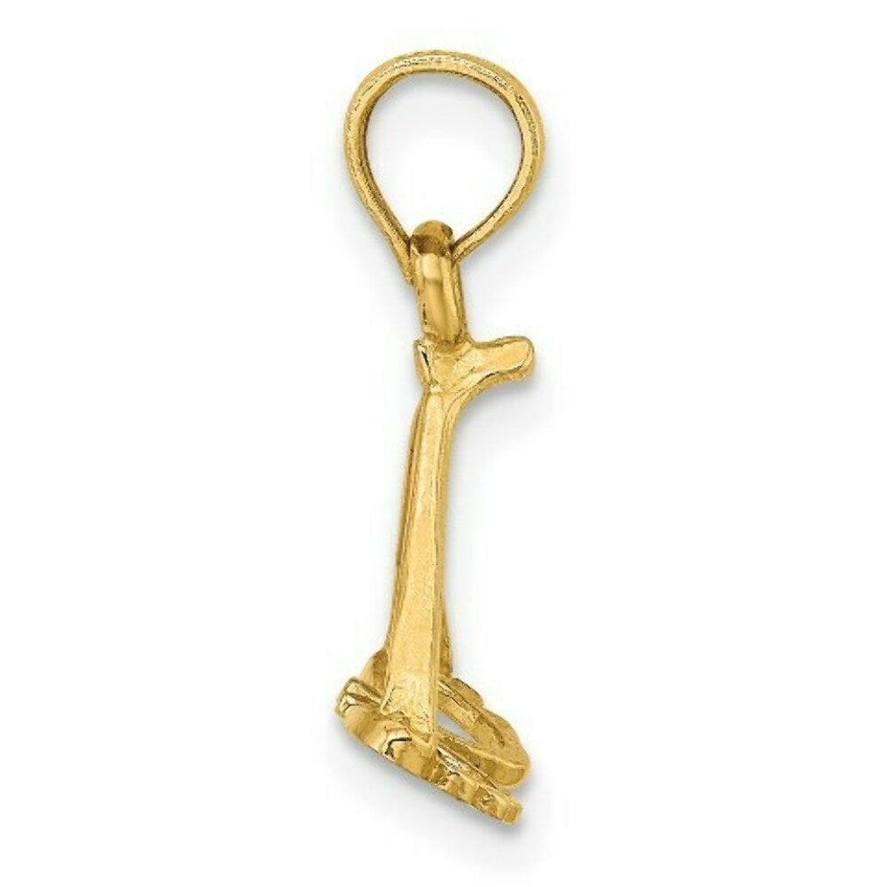 14K Yellow Gold 3-D Polished Butterfly Sunglasses Charm Pendant
