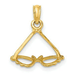 Load image into Gallery viewer, 14K Yellow Gold 3-D Polished Butterfly Sunglasses Charm Pendant

