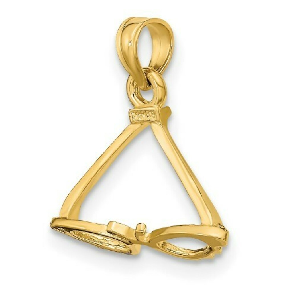 14K Yellow Gold 3-D Polished Butterfly Sunglasses Charm Pendant