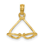 Load image into Gallery viewer, 14K Yellow Gold 3-D Polished Butterfly Sunglasses Charm Pendant
