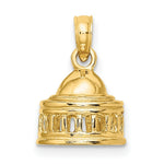 Load image into Gallery viewer, 14K Yellow Gold 3-D Jefferson Memorial Building Washington DC Charm Pendant
