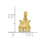 Load image into Gallery viewer, 14K Yellow Gold 3-D Bungalow Island Hut Charm Pendant
