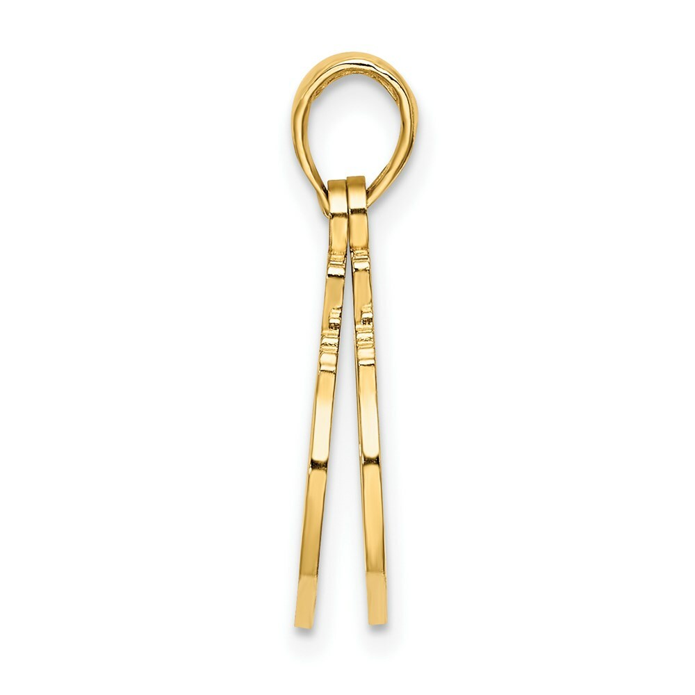 14K Yellow Gold Moveable HANDCUFFS Charm Pendant