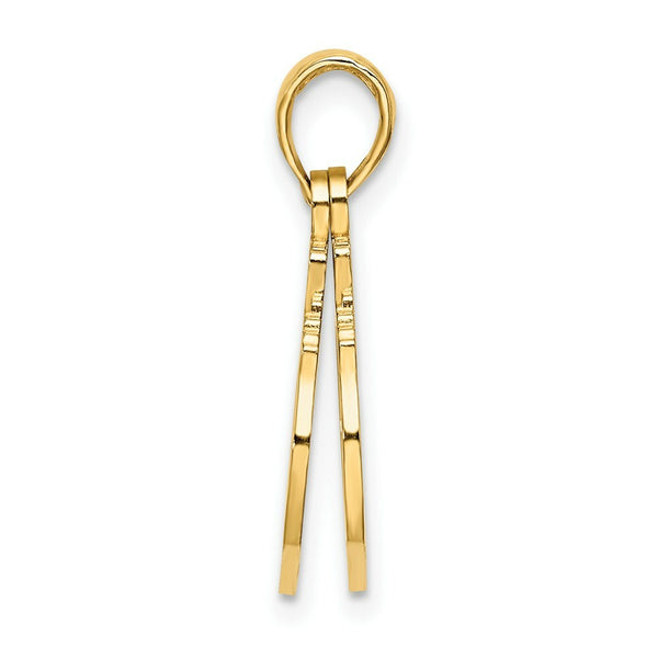14K Yellow Gold Moveable HANDCUFFS Charm Pendant