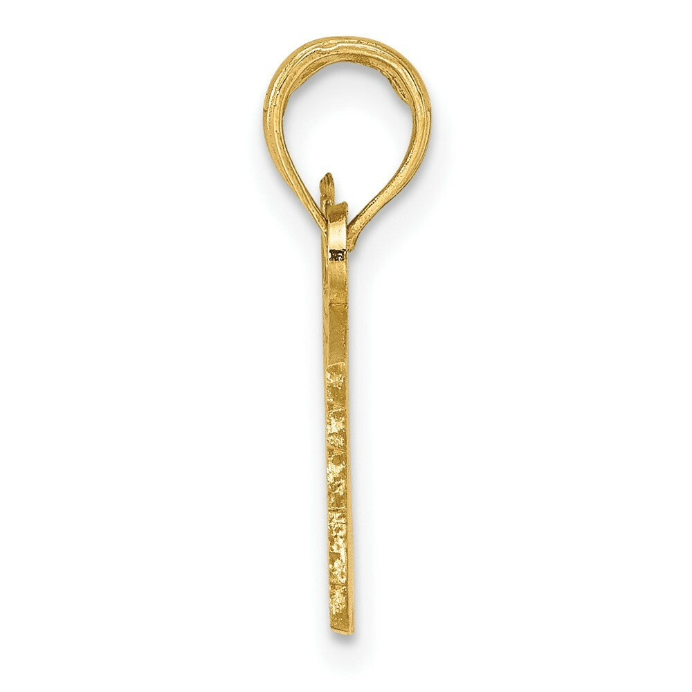 14K Yellow Gold AMERICAN FLAG Charm Pendant