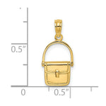 Load image into Gallery viewer, 14K Yellow Gold 3-D &amp; Polished PURSE Charm Pendant
