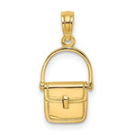 Load image into Gallery viewer, 14K Yellow Gold 3-D &amp; Polished PURSE Charm Pendant
