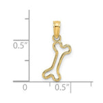 Load image into Gallery viewer, 14K Yellow Gold Cut-Out &amp; Polished Mini Dog Bone Charm Pendant
