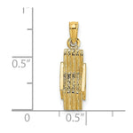 Load image into Gallery viewer, 14K Yellow Gold 3-D LOUNGE BEACH CHAIR Charm Pendant
