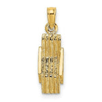 Load image into Gallery viewer, 14K Yellow Gold 3-D LOUNGE BEACH CHAIR Charm Pendant
