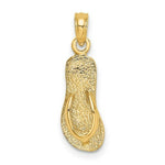Load image into Gallery viewer, 14K Yellow Gold Single Polished Strap FLIP-FLOP Charm Pendant
