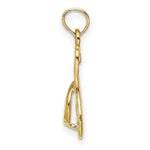 Load image into Gallery viewer, 14K Yellow Gold Single Polished Strap FLIP-FLOP Charm Pendant
