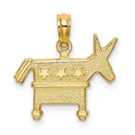 Load image into Gallery viewer, 14K Yellow Gold 3-D Textured &amp; Democratic Donkey Charm Pendant
