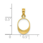Load image into Gallery viewer, 14K Yellow Gold 3-D Polished Beach Bum Sun Visor Charm Pendant
