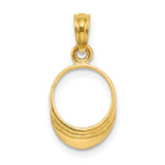 Load image into Gallery viewer, 14K Yellow Gold 3-D Polished Beach Bum Sun Visor Charm Pendant
