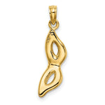 Load image into Gallery viewer, 14K Yellow Gold 2-D Beveled MASQUERADE MASK Charm Pendant

