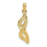 Load image into Gallery viewer, 14K Yellow Gold 2-D Beveled MASQUERADE MASK Charm Pendant
