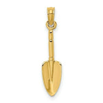Load image into Gallery viewer, 14K Yellow Gold 3-D Garden Trowel Tool Charm Pendant
