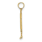 Load image into Gallery viewer, 14K Yellow Gold 3-D LANDSCAPE RAKE GARDEN TOOL Charm Pendant
