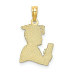 Load image into Gallery viewer, 14K Yellow Gold Polished Male Graduation Profile Charm Pendant
