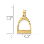 Load image into Gallery viewer, 14K Yellow Gold 3-D Polish Small Horse Stirrup Charm Pendant
