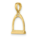 Load image into Gallery viewer, 14K Yellow Gold 3-D Polish Small Horse Stirrup Charm Pendant
