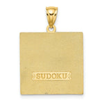 Load image into Gallery viewer, 14K Yellow Gold Polished and Antiqued Sudoku Game Board Charm Pendant
