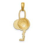 Load image into Gallery viewer, 14K Yellow Gold 2-D JOCKEY HELMET &amp; CROP Charm Pendant

