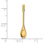 Load image into Gallery viewer, 14K Yellow Gold Polished 3-D Wooden Spoon Charm Pendant
