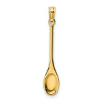 Load image into Gallery viewer, 14K Yellow Gold Polished 3-D Wooden Spoon Charm Pendant
